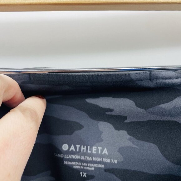Athleta Womens Plus Size 1X Camo Elation Ultra High Rise 7/8 Ankle Leggings 1559 - Picture 6 of 7